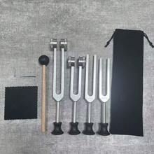 Professional Tuning Fork Set For Ear Candling - 128Hz, 512Hz, 432Hz, 256Hz 2-Piece Combination Set, Body-Weighted Forks For Yoga And Meditation - Frequency Devices - Silver - View 3