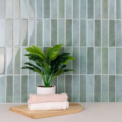 Self-Adhesive Wall Stickers Wall Panels, Imitation Tile Wallpaper Oil-Proof Stickers, Glossy Removable Wall Stickers, Suitable For Kitchen Bathroom Wall Renovation Stickers, Kitchen Waterproof And Oil-Proof, Heat-Resistant Stickers,