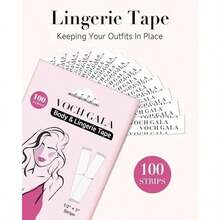 VOCH GALA Double Sided Tape For Clothes & Body (100 Strips) – All‑Day Hold Lingerie Tape For Bridal & Wedding Dresses | Hypoallergenic Body Tape For Sensitive Skin |Medical‑Grade Adhesive, Low Residue - / - 查看 2