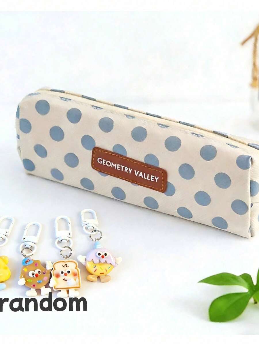 Hộp đựng bút chì chấm bi xám Eazy Kids - Nhiều màu - Xem 1