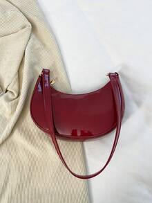 极简奢华纯色五角星单肩包 - 紅色 - 查看 5