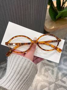 1 par de gafas ovaladas de PC retro personalizadas y geniales sin receta para hombres - Douhua - Ver 2