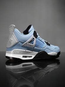 Men's Casual Thick-Soled Air-Cushioned Basketball Shoes, Breathable Versatile Sneakers, Sports Casual Air-Cushioned Basketball Shoes - 藍色 - 查看 6