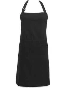 Adjustable Black Unisex Apron With 3 Pockets, Suitable For Waiters, Bartenders, Teachers, Gardeners And Home Chefs - Black - View 9