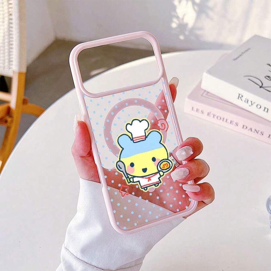 マグネット式黄ばみ防止 | 高級感あふれる2in1アクリルマグネット式スマホケース！スタイリッシュで手触りも良く、実用的な保護機能とマグネット式・耐衝撃設計を融合させた、高級感あふれるケースです。 シェフキャラクターケース  11  17e 手机壳  17e 手机壳 家族、恋人、友人、そして子供たちへのプレゼントに最適です。  15 Pro Max/13 Pro Max/16/17e/11 Pro Max/ 13 pro/15 Plus/14 Plus/15 Pro/15/16 Plus/12/13/16 Pro Max/12 Pro/14 Pro/17/11 Pro/14 Pro Max/Apple  Air/12 Pro Max/16 Pro/17 Pro Max/17 Pro/14/16e - ピンク - チェックする 1