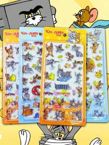 Warner Bros 3D水晶浮雕方形贴纸，儿童奖励贴纸，卡通手工贴纸，手机相册贴纸 - 彩色 - 查看 1