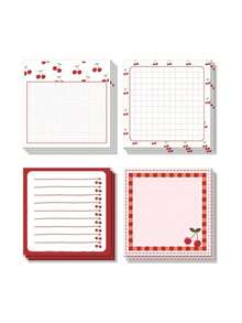 4张可爱蝴蝶结便签纸，情人节礼物，蝴蝶结装饰笔记本，便签本，学习用品，女士派对礼品（粉色），可爱计划本，可爱便签纸，文具，便签本，笔记本，学习用品，便签本，记事本，圣诞节便签纸，办公桌装饰，趣味便签纸 - 彩色 - 查看 9