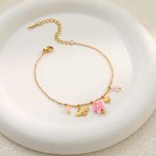 Popular Floral Bracelet For Women, Niche Design, Multi-Layer Stacking, Delicate And Versatile Accessory - 金色7-1 - 查看 7