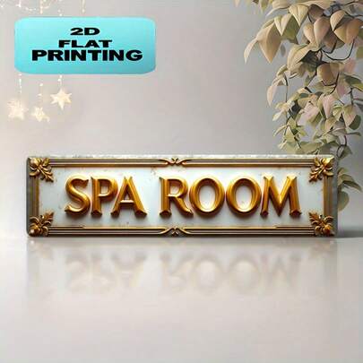 Pintura decorativa de estilo plano 2D "Sala de SPA", letrero en inglés multifuncional y decoración artística exquisita, regalo brillante para la decoración interior y exterior de la sala de estar, comedor, porche y garaje. Diseño plano 2D, que coincide perfectamente con las necesidades de decoración de la habitación