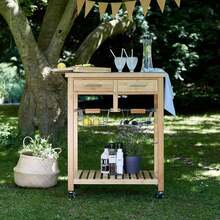Avilia Carrello Da Cucina Fresco Bambù - Cammello - Visualizzare 5