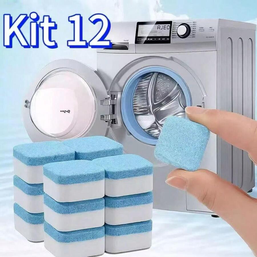 Kit Of 24 Effervescent Tablets For Washing Machines – Deep Cleaning/ Eliminates Hidden Odors And Residues - Bộ gồm 12 sản phẩm - Xem 1