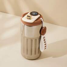 1 cốc giữ nhiệt cà phê bằng thép không gỉ 450ml có quai xách, cốc du lịch hai lớp cách nhiệt chân không, chống rò rỉ, có thể tái sử dụng, giữ nóng/lạnh, chống trượt, thích hợp cho văn phòng, cắm trại và sử dụng hàng ngày. - Nhiều màu - Xem 17