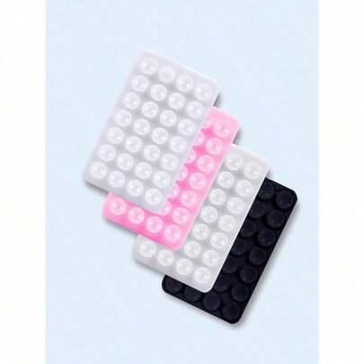 1个双面硅胶手机指环支架，吸盘式手机支架，免提粘性手机支架，适用于自拍和视频，手机指环握把，可壁挂，可车载，适用于家庭、办公室、浴室、厨房，易于清洁，无残留，触感柔软，可重复使用的手机配件