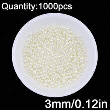 Loose Faux Pearl  Craft Beads Without Hole (3/4/5/6/8/10/12/14mm) (50~500pcs) For Diy Jewelry Making, Craft Project, Decoration And Vase Filler (Various Sizes) - Beige non-porous pearls - View 21