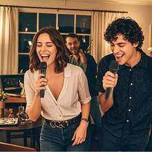 LMBGM无线手持麦克风，可充电手持麦克风，8小时续航，适用于直播/卡拉OK/会议，即插即用 - 查看 8