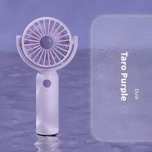 1pc Solid Color Unisex USB Rechargeable Portable Mini Handheld Fan, 100-Speed High Wind Power, Long Battery Life, Summer Cooling, LCD Display For Daily Use - F3 Rotary Fan - View 15