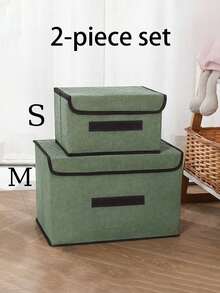 Scatola di stoccaggio pieghevole in tessuto ad alta capacità con coperchio antipolvere, organizer di stoccaggio con specifiche di dimensioni multiple, con maniglia integrata, disponibile in vari eleganti colori Morandi solidi, realizzato in morbido tessuto di lino premium con struttura stabile - Multicolore - Visualizzare 39