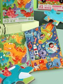 1 Set de Rompecabezas Magnético con Dificultad Graduada, Juguete Educativo para Niños, Rompecabezas para el Desarrollo Cognitivo de Niños Pequeños, Juguete de Entrenamiento de Concentración para el Aprendizaje Temprano de Bebés - Multicolor - Ver 4