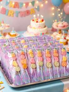 100个美人鱼主题透明糖果袋、烘焙袋、美人鱼主题生日派对小礼品袋、婴儿派对糖果袋、美人鱼主题派对饼干烘焙袋、女孩生日棉花糖袋、糖果棒包装袋、一周岁生日派对食品包装袋、性别揭晓派对食品包装用品、糖果礼品袋、美人鱼装饰品、美人鱼袋、美人鱼礼物、生日礼物、派对小礼品 - 美人魚 - 查看 3