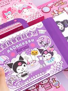 SANRIO Bộ đồ chơi dán hình 3D 3D, sách vải mềm mại cao cấp Kuromi Scene Collage Gift Set, hộp quà tặng. - 1 Set - Xem 8
