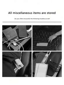 1pc Car Seat Back Storage Bag Mesh Pocket Car Organizer Hanging Bag For Bags And Supplies (Due To Different Production Batches, There May Be Some Color Differences;) - A - View 6