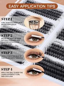 608/544 Pcs Bulu Mata Palsu Individual D-Curl, Kapasitas Besar, Berbagai Gaya Tercampur dalam Satu Kotak, Buku Bulu Mata Tahan Lama, Mudah Dibawa, Kit Bulu Mata Alami dan Tahan Lama, Cocok untuk Pemakaian Sehari-hari, Pernikahan, Pesta - MultiWarna - View 10