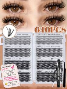 608/544 Pcs Bulu Mata Palsu Individual D-Curl, Kapasitas Besar, Berbagai Gaya Tercampur dalam Satu Kotak, Buku Bulu Mata Tahan Lama, Mudah Dibawa, Kit Bulu Mata Alami dan Tahan Lama, Cocok untuk Pemakaian Sehari-hari, Pernikahan, Pesta - MultiWarna - View 15
