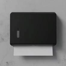 1pc Large Capacity 200+ Tissue Box, Includes Punching Installation And Punch-Free Installation Accessories, High Hardness Plastic Material, Wall-Mounted Paper Towel Holder For Commercial Bathroom, Waterproof Tissue Box, Hotel & Kitchen Large Capacity Paper Towel Rack - Black - View 11