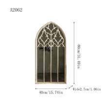 French Vintage Gothic Wooden Wall Mirror,Ornate Classic Decorative Mirror,Living Room Home Decoration Mirror - A2062 - Xem 7