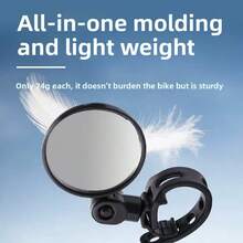 1 Stück einstellbarer drehbarer Fahrrad-Rückspiegel - verbesserte Straßensicht, 360° einstellbare Rückspiegel für Mountainbikes und Fahrräder, stoßfeste Linsen, hergestellt aus Acryllinsen-Material, Schnellmontage am Lenker, mit 360-Grad-Drehung und einstellbaren Einstellungen für das Radfahren - A - Übersicht 13