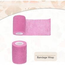 [Free Shipping]Self-Adhesive Bandage Wrapping, Breathable Adhesive Bandage Roll, Sports Elastic Self-Adhesive Wrapping, Suitable For Sports Injuries, Wrist, Knee, Ankle Sprains And Swelling (Pink). - A - View 2