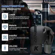 KIROGILY Guantes Box, Guantes de Box para Hombre Mujer, Guantes de Boxeo(12-14-16 oz), Incluyen Protector Bucal, Correas Boxing y Bolsa Almacenamiento, Ideales para Boxeo y - 12 onzas - Ver 2
