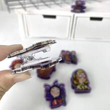 Kẹp giấy acrylic hình phù thủy hoạt hình Mona ngẫu nhiên, kẹp đồ ăn nhẹ kiểu , hai mặt dày dặn. - Nhiều màu - Xem 7