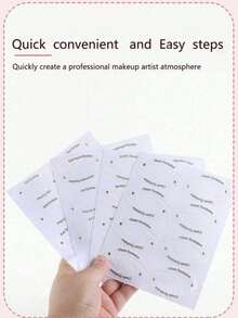 4张共32张眼妆模板贴纸，包含眼线和眉毛模板，4种不同设计，包括西式眼线和眉毛模板。这些贴纸可用于辅助化妆，例如猫眼眼线、眼影和狐狸眼妆。 - 彩色 - 查看 2