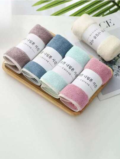 1/5 Pack Multicolor Coral Fleece Towels, 30x30cm/30x60cm Super Soft High Absorbency Quick Dry Microfiber Towels, Reusable Thick Hand Towels And Face Towels, Suitable For Bathroom, Kitchen, Gym, Spa, Home Daily Use