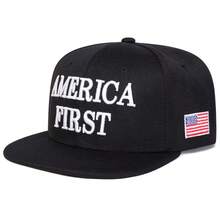 1 chiếc mũ lưỡi trai nam "AMERICA FIRST", mũ bóng chày thêu chữ cá nhân hóa, mũ thời trang đường phố hip-hop thường ngày cho mùa xuân, mùa thu, du lịch, đi biển. - Nhiều màu - Xem 3
