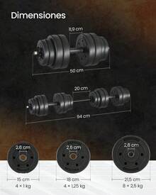 SONGMICS Strength Training Dumbbell Rack - Black - View 5