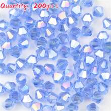 100Pcs Multicolor Austrian Crystal Bicone Beads - 4mm Faceted Glass Spacer Beads For DIY Jewelry Making And Handmade Crafts - One Bag - View 33