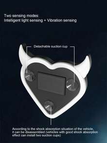 2026 New Solar Powered Devil's Heart LED Atmosphere Light, Suitable For Women's Car Accessories, Heart-Shaped Neon Light Window Decor Lamp With Automatic Sensor, 5 Lighting Modes, Romantic Car Interior Decoration, Perfect Gift For Female Friends, Mother's Day And Wedding Season - Multicolor - View 5