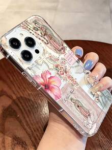 1个个性化圣母玛利亚十字架图案美观透明TPU手机壳，防震防摔防指纹，兼容 16 Pro/Plus、15/15 Pro Max/15 Pro、11/12/13/14 Pro Max、11 Pro/11 Pro Max、12 Pro/12 Pro Max、13 Pro/13 Pro Max、14 Pro/14 Pro Max，软壳，高端创意设计 - 彩色 - 查看 2