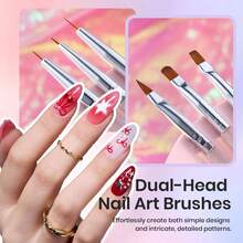 Beetles 31pcs Nail Art Brushes With Case - Confetti Nail Art Pens Dual Ended Dotting Tools Striping Liner Brushes For Nails 3D Flower Sculpting Tools Palette Holder DIY Home Salon Manicure Design Set - Bộ 31 cọ vẽ móng nghệ thuật kèm hộp đựng. - Xem 6