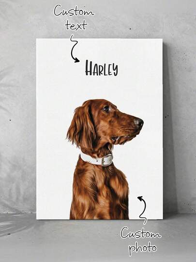 Custom Dog Portrait Poster & Canvas Art – Personalized Pet Portrait Wall Decor, Custom Dog Portrait Artwork, Canvas Portrait Gift For Dog Lovers, Dog Canvas Art.