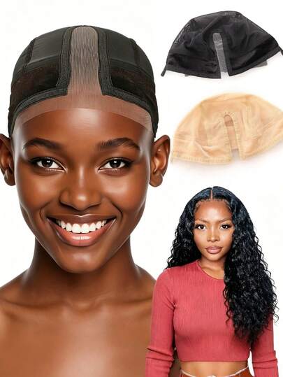 Adjustable Non-Slip Wig Cap With Breathable Securing Strap – Transparent Lace Front Design For A Secure And Comfortable Fit, Glue-Free, Suitable For Full-Lace And Single-Lace Wigs, Skin-Friendly Material, Hand And Machine Washable, Brand New Design.