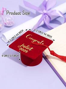 Customized Graduation Hat Jewelry Box, Personalized Name Graduation Gift Box, Unique Graduation Gift Prepared For Graduates, Unique And Interesting Design, And One-Of-A-Kind Graduation Souvenirs - Multicolor - View 6