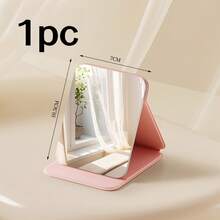 5-Piece Set: Elegant Folding Mirror With PU Case - Portable, Washable Glass Makeup Mirror. Compact & Travel-Friendly Design - Ideal For Dorms, On-The-Go Use, Vanities, Makeup, Beauty Routines, Christmas, And Fashion Settings. - 粉色 - 查看 10