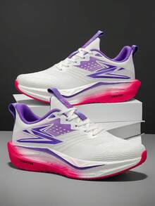 Chaussures de course sur route pour hommes, baskets de sport confortables et respirantes - conviennent pour toutes les saisons, chaussures de sport décontracté et à la mode pour les activités extérieures, le jogging, la marche, la gym, l'exercice au parc et le port décontracté quotidien, chaussures de sport assorties pour couple - Poudre blanche - Voir 3