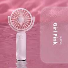 1pc Solid Color Unisex USB Rechargeable Portable Mini Handheld Fan, 100-Speed High Wind Power, Long Battery Life, Summer Cooling, LCD Display For Daily Use - F3 Rotary Fan - View 16
