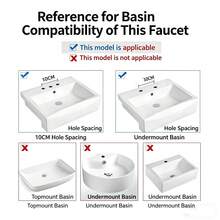 2-In-1 Bathroom Sink Faucet, Dual Function For Hot & Cold Water, Wash Basin Faucet With Dual Holes - Silver - View 5