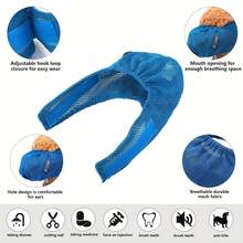 Breathable Anti-Bite Anti-Meow Cat Muzzle, Multi-Functional Pet Mask For Medication And Care - Multicolor - View 3