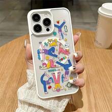 fundas para celular   Funda Magnética con Diseño Colorido de Caramelo Macaron, con Arte Graffiti, Compatible con Carga Inalámbrica y para  11,12, 13, 14, 15, 16, 17, PRO, PROMAX, PLUS, AIR, 16E, 17AIR, - Estilo (1 pieza) - Ver 8